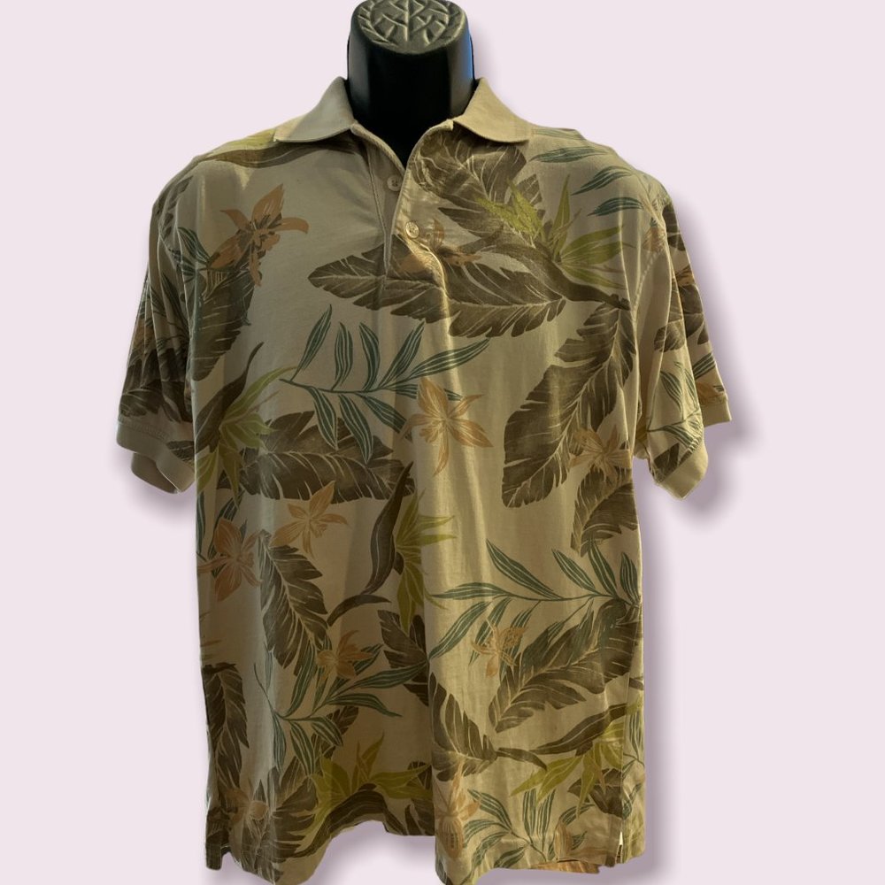 Men's Hawaiian Polo Shirt Size Small By: Stylo, VG+++  Like New Pre-Owned